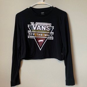 Vans Long Sleeve Cropped Graphic Tee